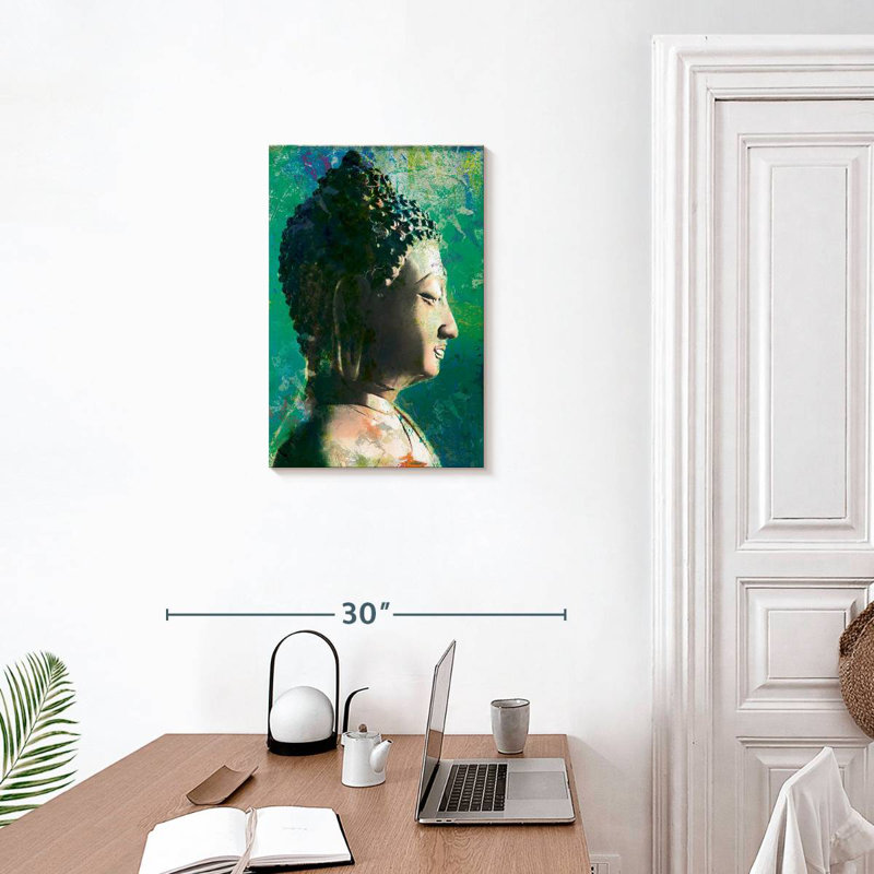 Adella Buddha Head Profile II, 24" H x 16" W