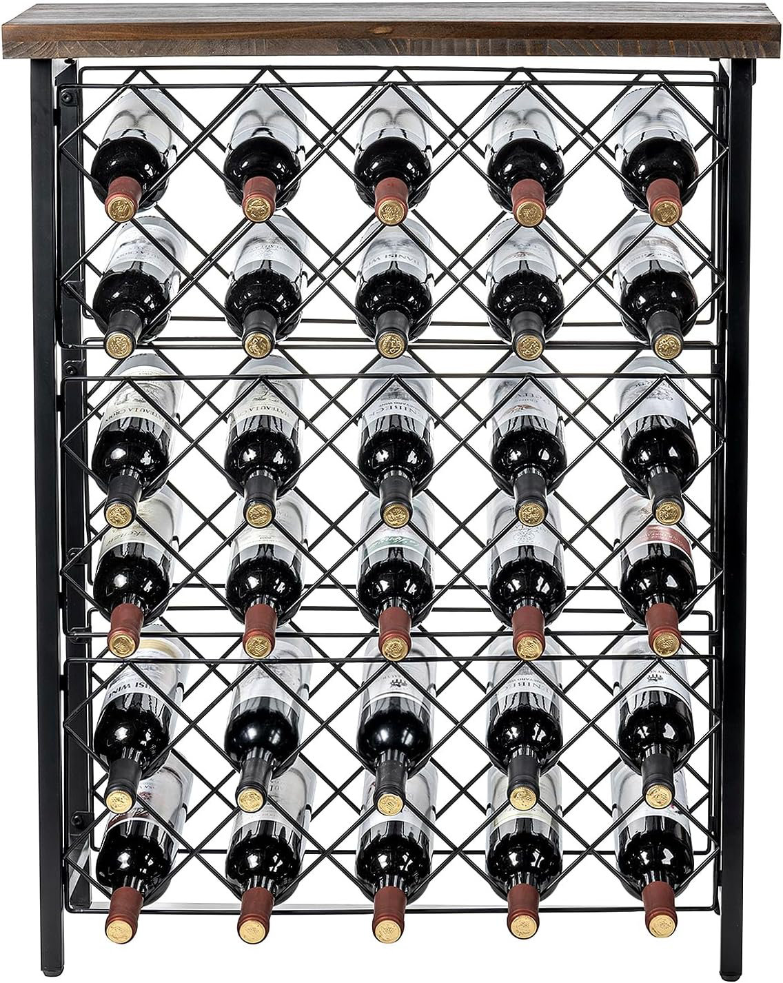 Ebern Designs Wine Rack Freestanding Floor Stand, 9 Tier Wine Bottle ...