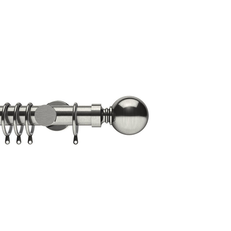 Dianney 3.5cm Single Pole, Stainless Steel, 150cm W