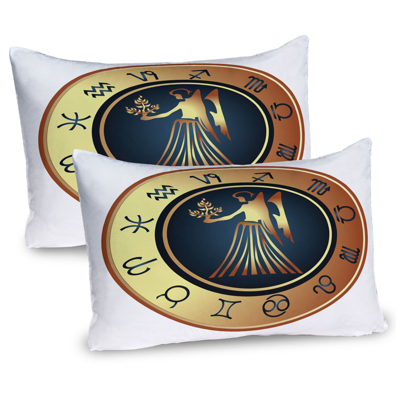 Ensemble de 2 taies décoratives Ambesonne Zodiac Virgo, H 20 po x l 30 po