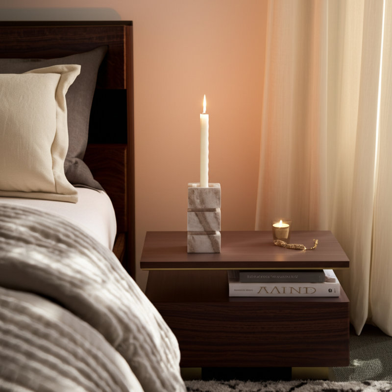 Pillar Candle Holder, 8" H x 4" W x 4" D