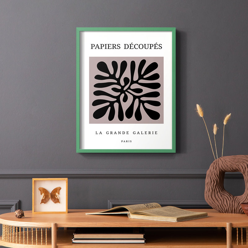 Matisse CECXCV, reproduction encadrée - bois massif, Vert, H 10 po x l 8 po