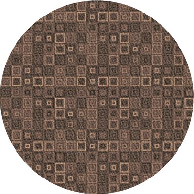 Geometric Wool Brown Area Rug -  East Urban Home, 44746D6A92D84B0FAF0D369D57E0842E