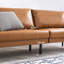 3 Seater Faux Leather Sofa-1265961917