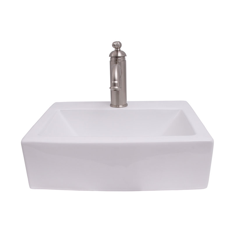 Barclay Sophie 12.25'' White Vitreous China Rectangular Bathroom Sink