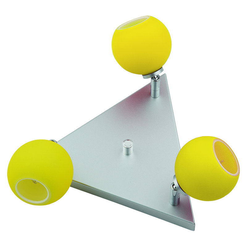 Pickett 7.3cm H Glass Round Wall Sconce Shade ( Screw On ), Opal yellow