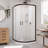 Prime 36" W x 36" D x 76.75" H Semi Frameless Round Sliding Shower Enclosure with Base Included-880641994