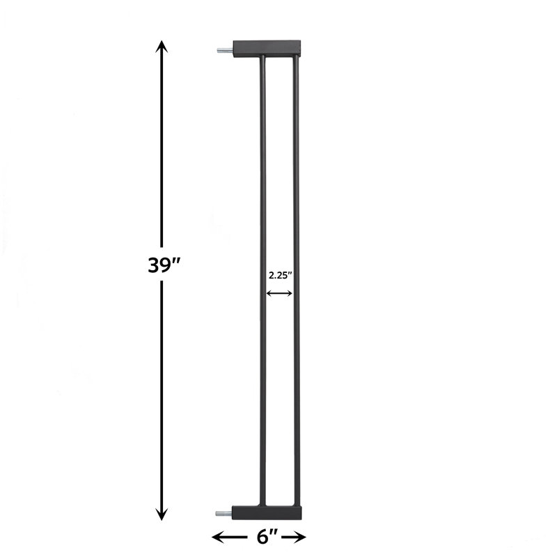 Extension de barrière en acier MidWest Homes for Pet, H 39 po x l 6 po x P 0,78 po, Graphite