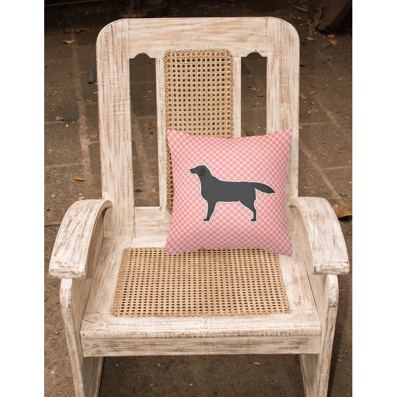 Coussin intérieur/extérieur labrador, H 18 po x l 18 po x P 3 po, Rose