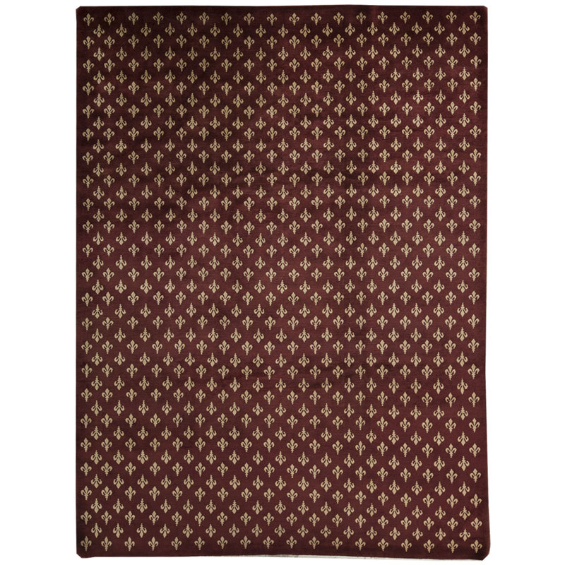 Hand-Knotted High-Quality Red Area Rug