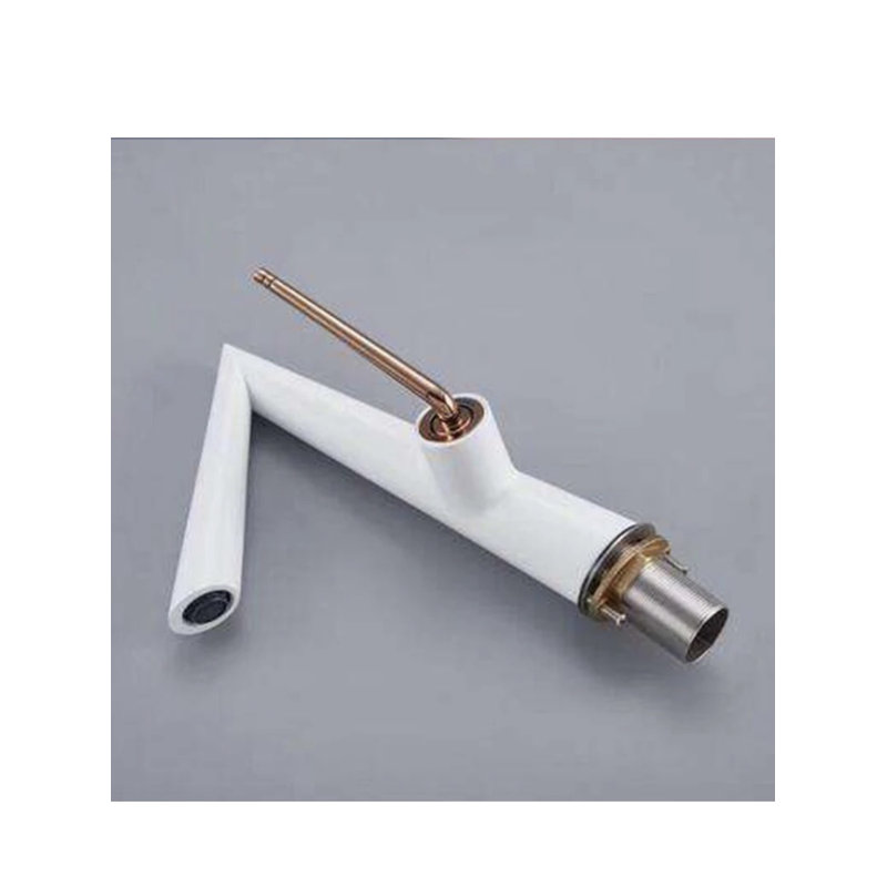 Bathroom Faucet, Rose Gold/White