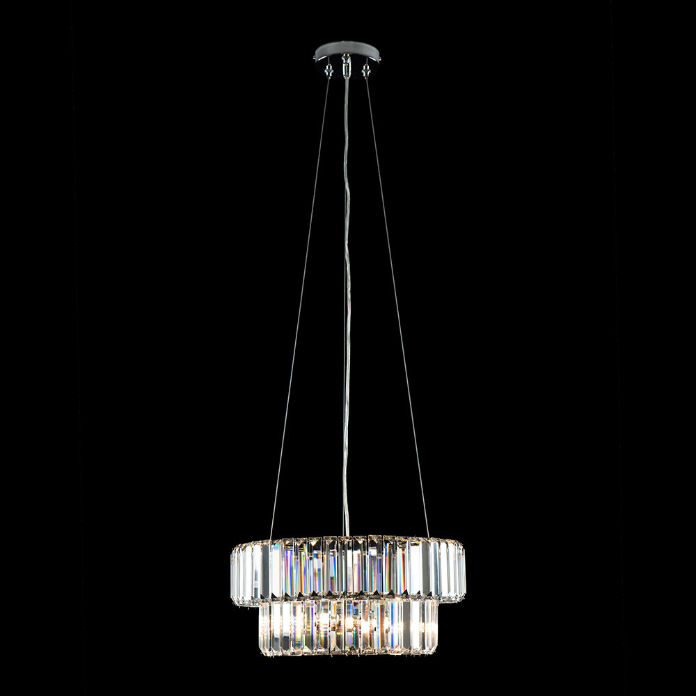 Chilson 5 - Light Crystal Tiered Pendant