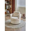 Fauteuil demi-tonneau pivotant, fauteuil d'appoint rond et confortable pour le salon-1095659282