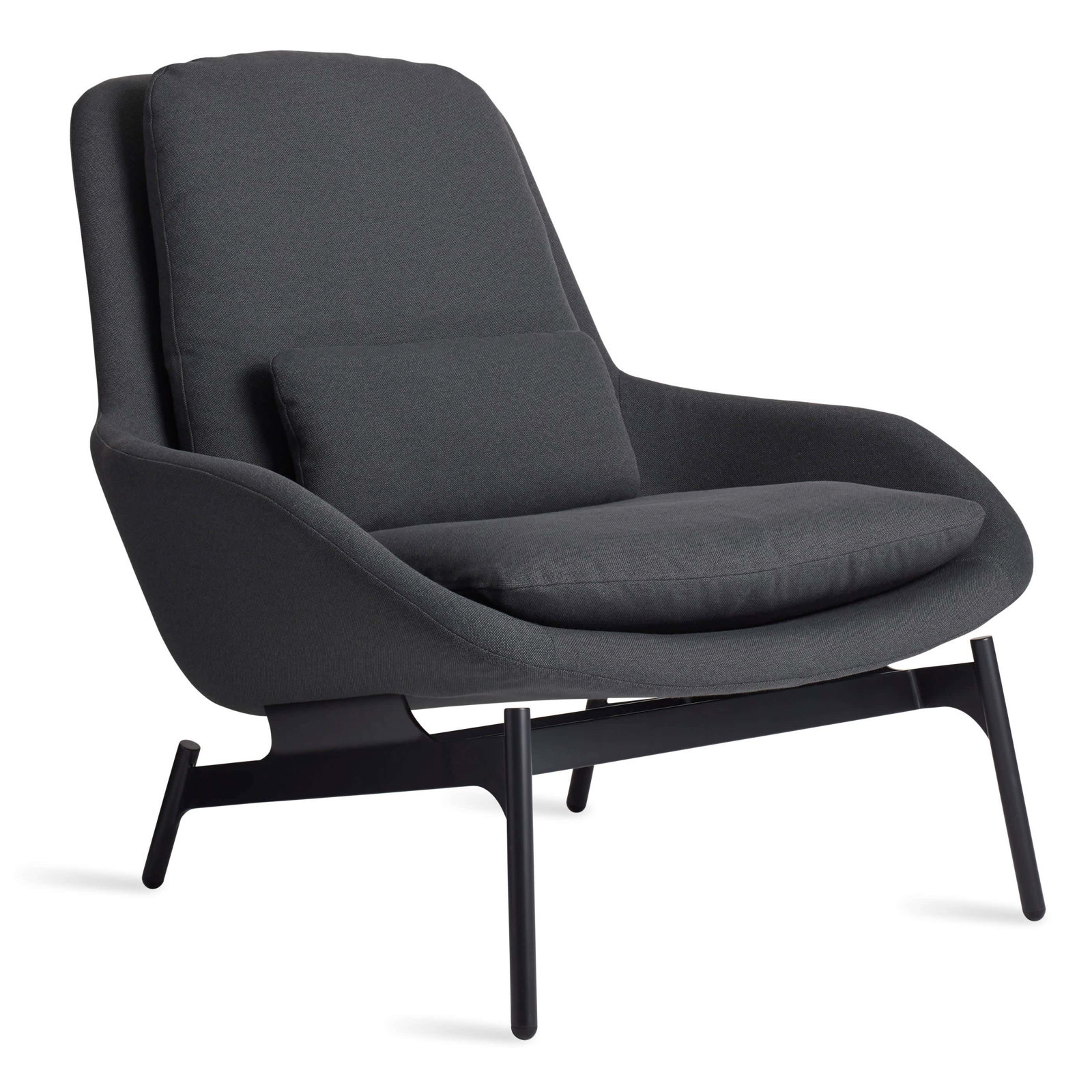 Field Upholstered Accent Chair, Maharam Meld in Panda Polyester Blend