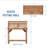 Backyard Discovery Acacia Wood Garden Potting Bench & Serving Bar with Lower Storage Shelf
