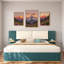 Lit plateforme tapissier avec tablettes-76383250-76383255