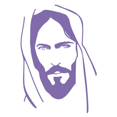 Décalcomanie murale face of jesus