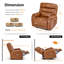 Fauteuil inclinable électrique de 27 po de largeur avec massage vibratoire et chaleur, appui-tête réglable-1460018157