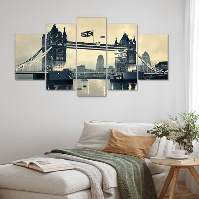 Krystena - England Wall Art - Traditional Wall Art Decor Set 5 Piece