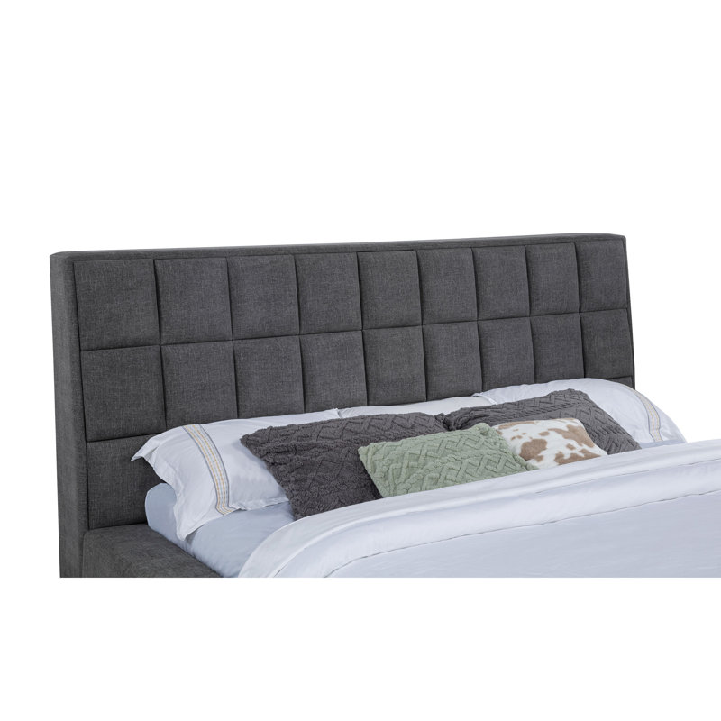 Platform Bed, King, Gray