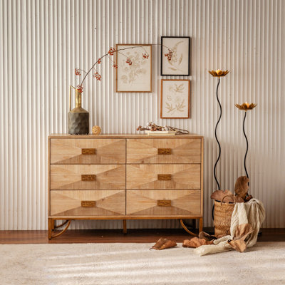Commode 6 tiroirs, commodes modernes avec tiroirs pour chambre à coucher, salon, couloir