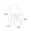 Modern Dining Table with 4 Chairs with faux leather padded seats-1675155074-1675155134