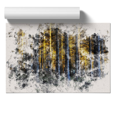 Sunlight Forest Watercolour - Frameless Print