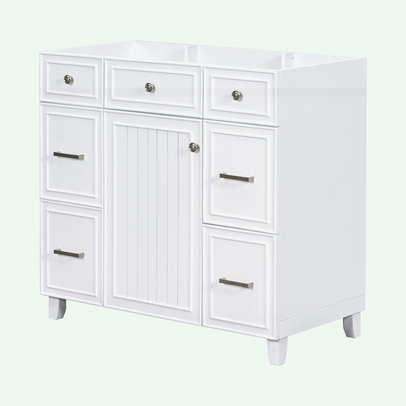 Meuble-lavabo à 4 tiroirs, Blanc