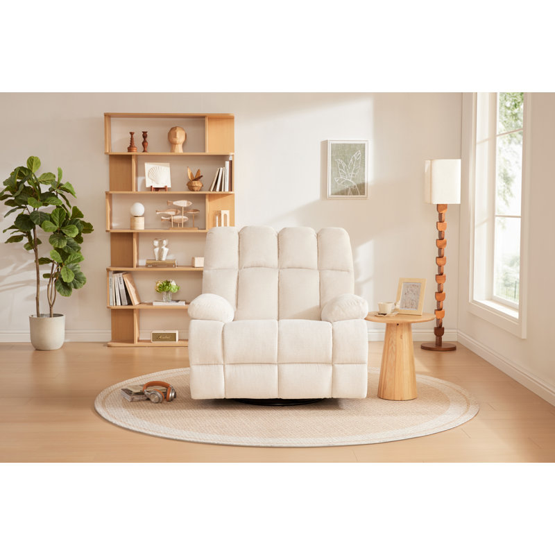 Fauteuil inclinable surdimensionné de 42,1 po de largeur, Blanc