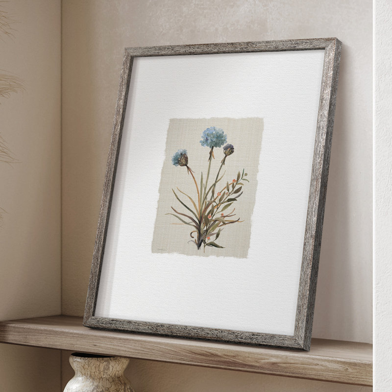 «Honeybloom Botanical I», reproduction encadrée - bois massif 50908, H 11 po x l 9 po
