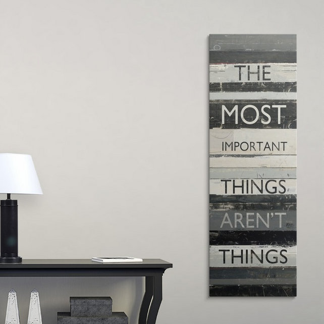 «Zephyr Quote II» par Mike Schick - reproduction d'art textuel, H 48 po x l 16 po x P 1,5 po, Toile