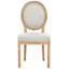 ALBANZA 50 cm H Fabric Side Chair in Brown and Beige