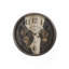 Horloge, horloge murale ronde 30 po, mécanisme d'engrenage, brun, transitionnel
