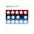Red Blue White Star Striped Area Rug for Balcony Bedroom, 5 x 7 Ft, Patriotic Style