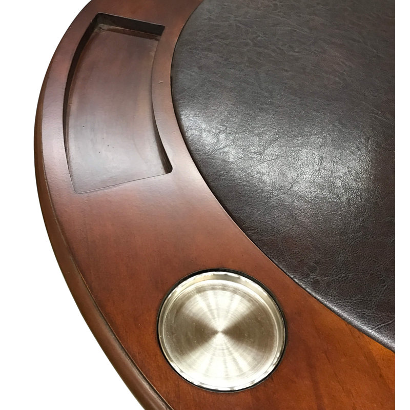 Bellagio Traditional 48" Round Cherry & Walnut Reversible Poker Dining Table