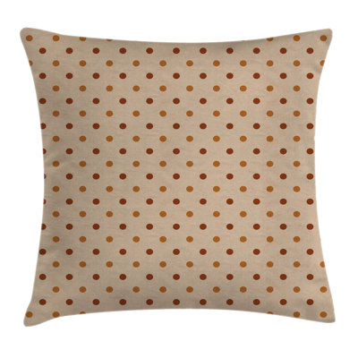 Classic Retro Polka Dots Square Pillow Cover