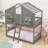 Twin Over Twin Wood House-Shaped Bunk Bed With Window Box, Roof, Door And Ladder-360163148
