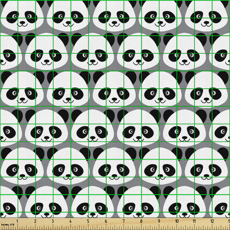 Cheyenn Bear Bamboo in Monochrome Multi-Purpose Fabric
