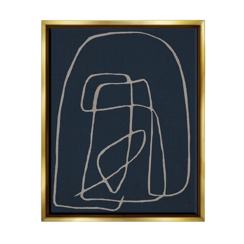 Art moderne de giclée par Susan Jill, H 21 po x l 17 po x P 1,7 po, Cadre flottant métallique doré