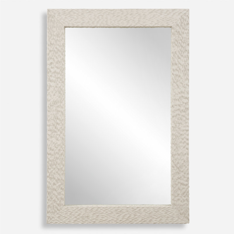 Tigard Ivory Stone Mirror