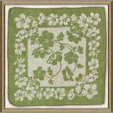 Vintage Silk Handkerchief V Print