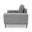 Fauteuil d'appoint 44 po Reno Zica, gris, pieds en métal noir, bois