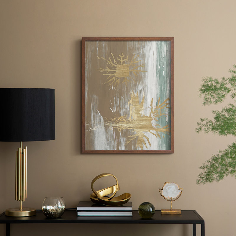 «Christmas Holiday Art CLXVII», reproduction d'art encadrée - bois massif, Walnut, 30" H x 24" W
