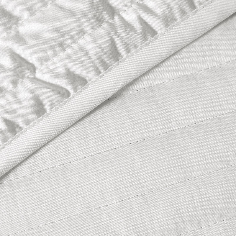 Quilted Lines 220x230cm Bedspread, White