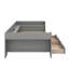 Lit de jour simple avec tablettes, tiroirs et station de charge-1397016104