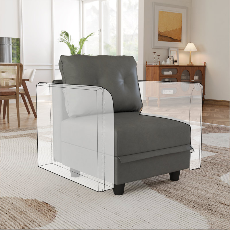 Bernhart 25,6 de large, 100 % polyester gris