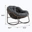 Chaise berçante d'extérieur en acier Alvan-604352852