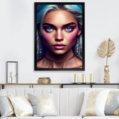 «Dyrell Bohemian Woman with Blue Eyes III», reproduction sur toile