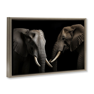 Cadre flottant Pachyderm Elephant pair, design par Decent Exposures