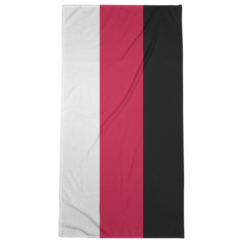 Cotton Blend Lightweight Bath Towel, Red/Black